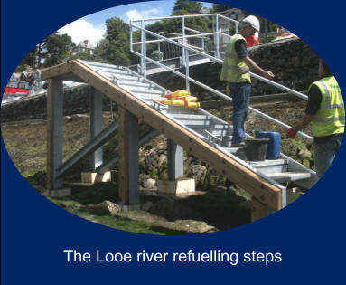 The Looe river refuelling steps